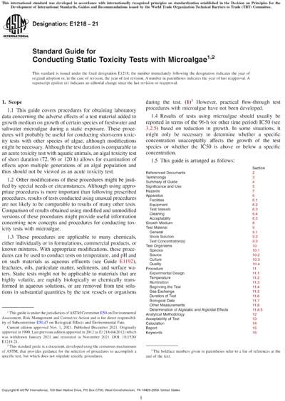 Astm E Standard Guide For Conducting Static Toxicity Tests Hot