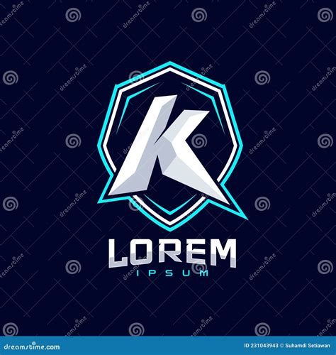 Letter K Gaming Sport Team Logo Design Stock Vector Illustration Of