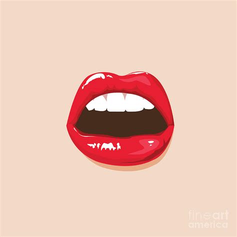 illustration sexy lips digital art by chalintra b