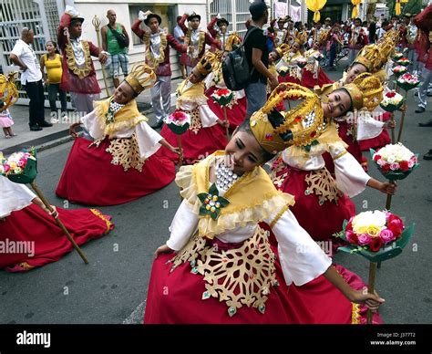 Antipolo City Philippines May 1 2017 Parade Participants In Their Colorful Costumes During