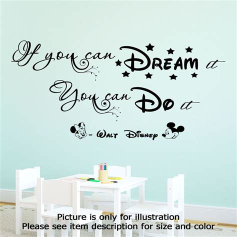 Details About Disney Wall Quote If You Can Dream It Do It Vinyl Decal