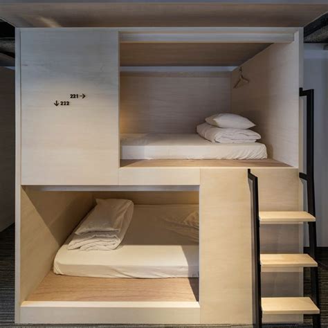 Unplan Hostel By Fika Tokyo Japan Retail Design Blog Dorm Room Inspiration Bunk Bed