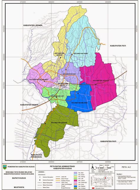 Peta Lengkap Indonesia Peta Batas Administrasi Kabupaten Kudus