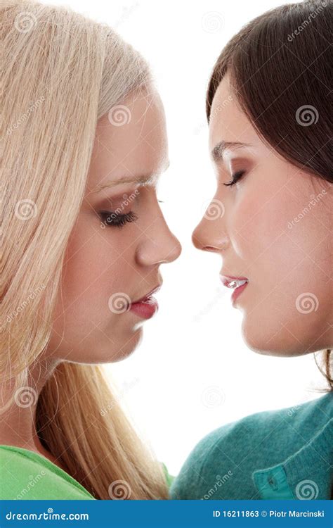 Female Lovers Kissing Stock Photography Cartoondealer