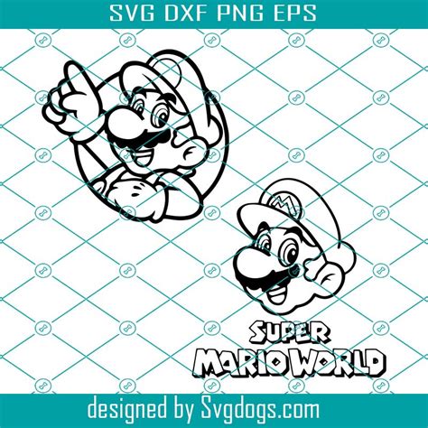 Super Mario Svg Mario Svg Super Svg Svg Eps Dxf Png Design Digital