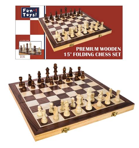 Fun1 Toys Classic Wooden Chess Set Wooden Chess Board And Staunton