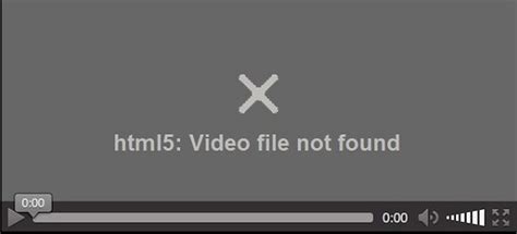 Html Video File Not Found