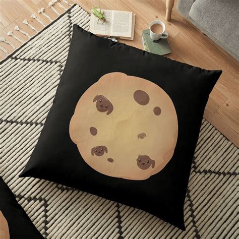 Chocolate Lab Chip Cookie Pun Sweet Tooth Floor Pillow By Yellowpomelo