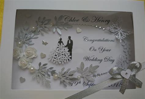 Personalised Luxury Handmade Wedding Card Anniversary Card Etsy Uk