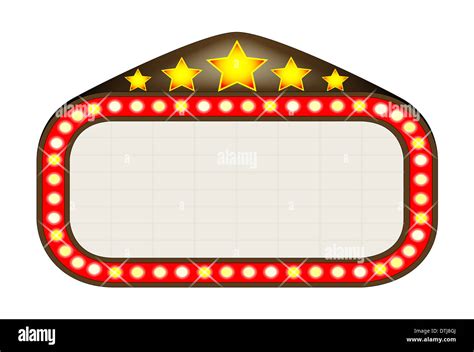 A Blank Movie Theater Or Theater Marquee Stock Photo Alamy