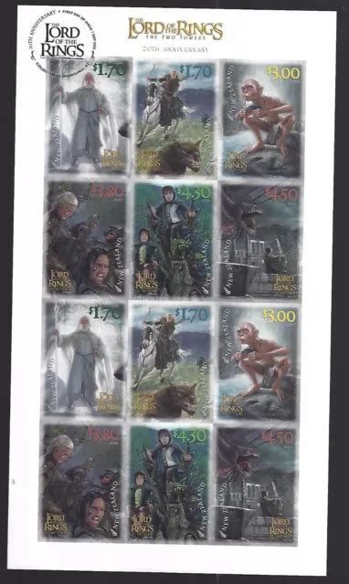 New Zealand 2022 Lord Of The Rings Scarce Imperforate Sheet Unmounted