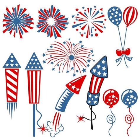Usa America Fireworks Cuttable Design Apex Designs And Fonts