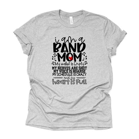Proud Band Mom Empty Wallet Nerves Are Shot Design On Etsy