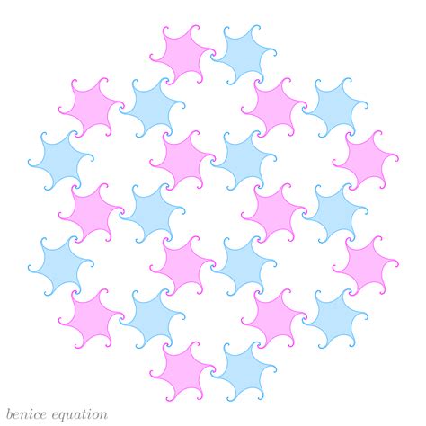 Fun Math Art Pictures Benice Equation Tiling Using Spiral Hexaskelions
