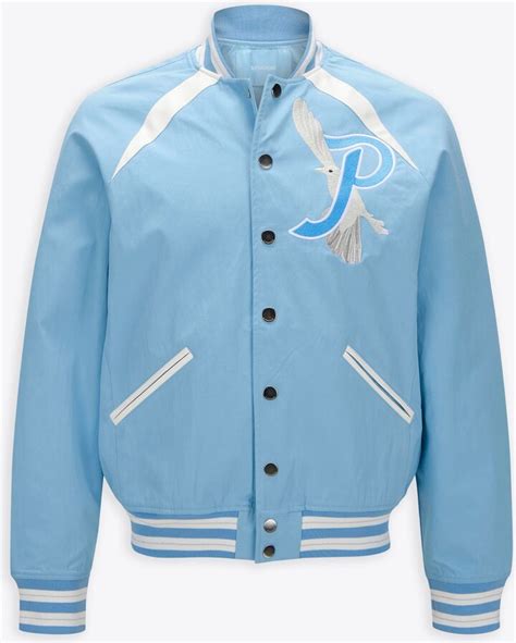 3paradis Varisty Jacket Serena Sky Blue Cotton Varsity Jacket With