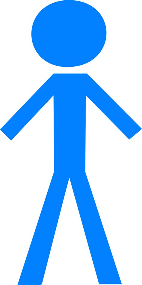 Stick Man Blue Figure · Free Vector Graphic On Pixabay