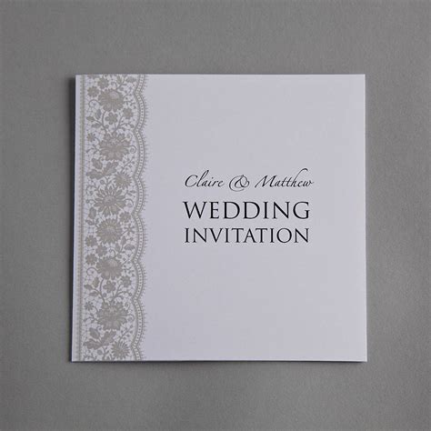 Personalised Lace Wedding Invitation Set By Twenty Seven