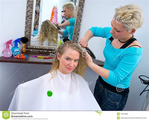Woman In Hair Salon Royalty Free Stock Photos Image