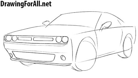 The simplest way is to draw a 2d car first and convert it into a. How to Draw a Dodge Challenger | Drawingforall.net