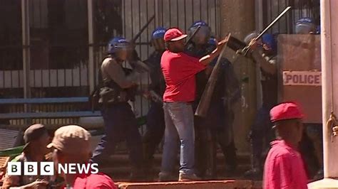 Violence Erupts In Zimbabwe After Anti Mugabe Protest Bbc News