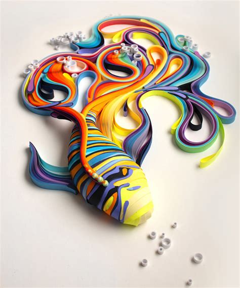 Amazing Quilled Paper Illustrations By Yulia Brodskaya Design Swan