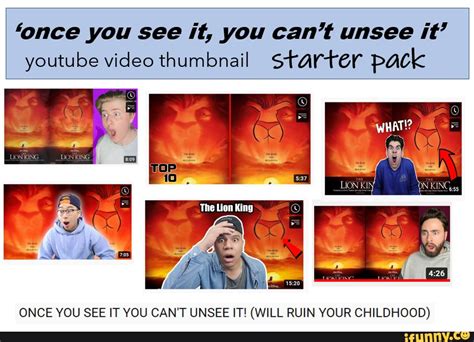 Once You See It You Cant Unsee It Youtube Video Thumbnail Starter