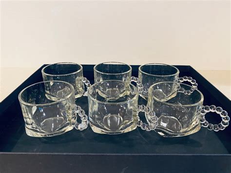 Set Of Vintage Hazel Atlas Orchard Glass Punch Cups Holiday Etsy