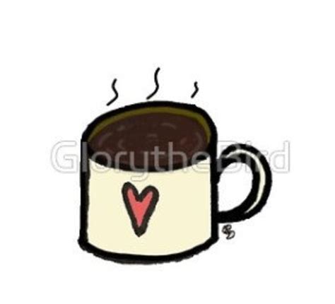 Heart Coffee Cup Art Etsy