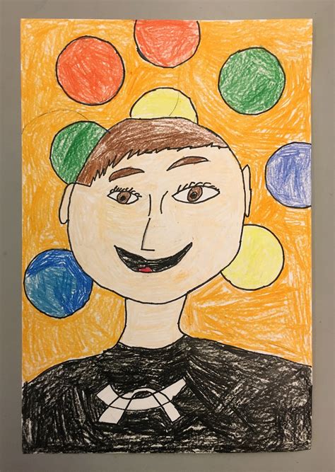 1st Grade Bubblegum Blowing Self Portraits Before The Bubble Art
