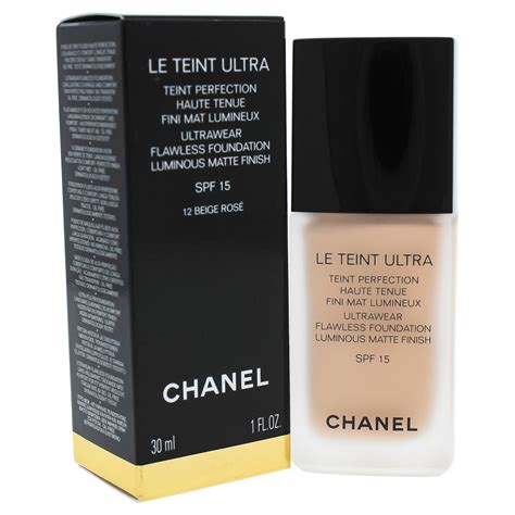 CHANEL - Le Teint Ultra Foundation SPF 15 - 12 Beige Rose by Chanel for Women - 1 oz Foundation ...
