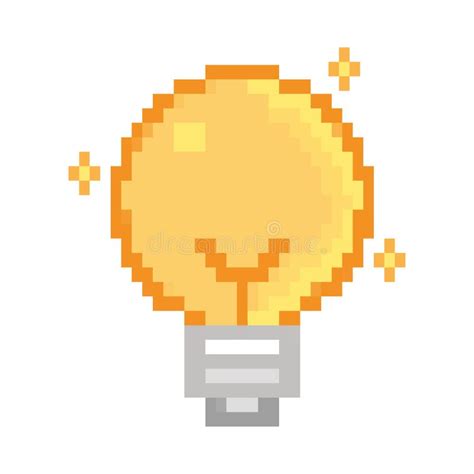 Illustration Pixel Art Light Bulb Stock Illustrations 624