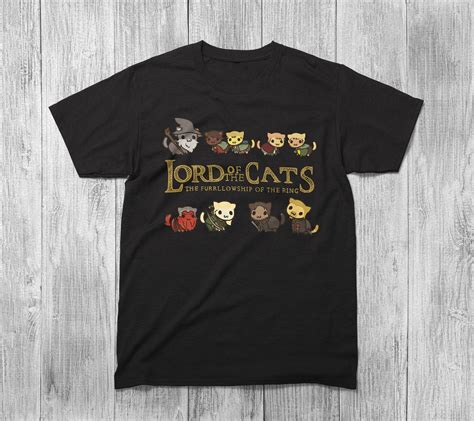 Lord Of The Cats T Shirt A Purrfect T For Rings Fans Cat Etsy Uk