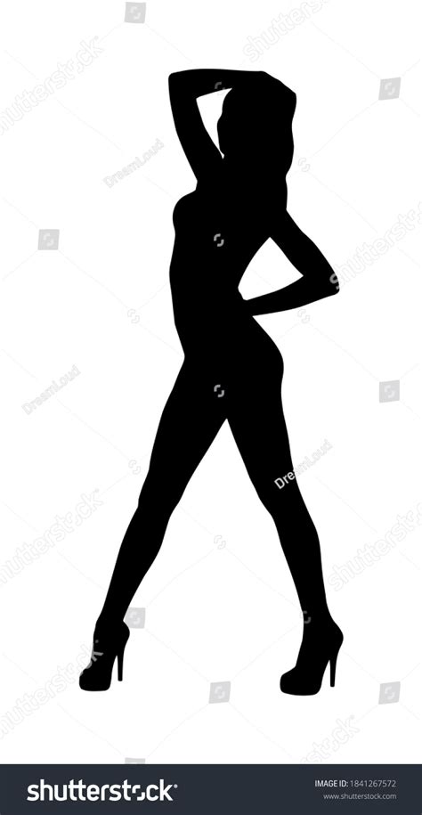 Vector Sexy Woman Silhouette On High Stock Vector Royalty Free