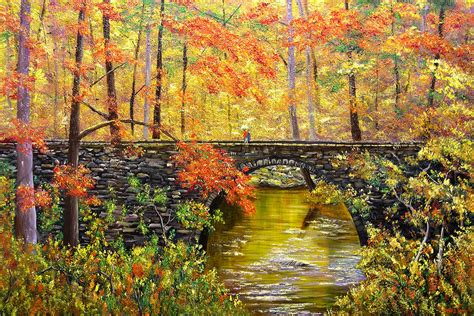 Blanchard Springs Arkansas Painting By Connie Tom