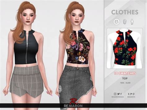 Party Top For Women 02 By Remaron At Tsr Sims 4 Updates