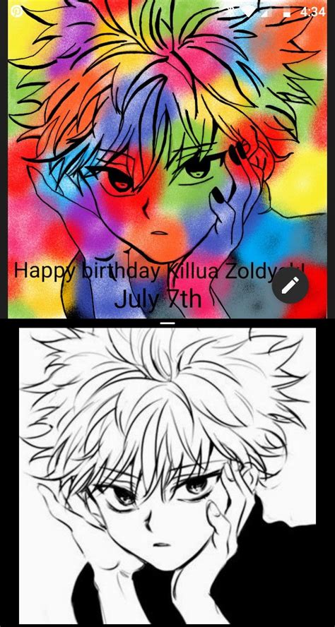 Killua Zoldyck Hxh In 2021 Killua Birthday Wishes Drawings