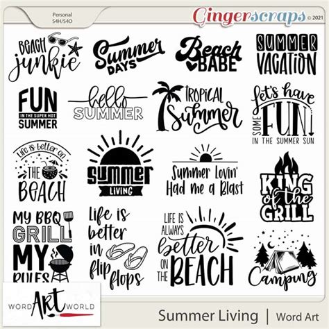 Summer Living Word Art Created By Word Art World