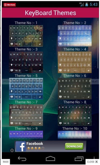 Android Keyboard Theme App With 22 Pre Designes Keyboards