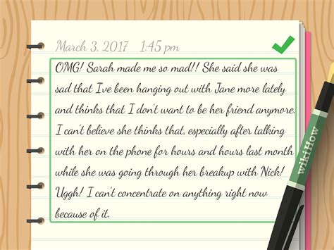 Layout Of A Diary Entry