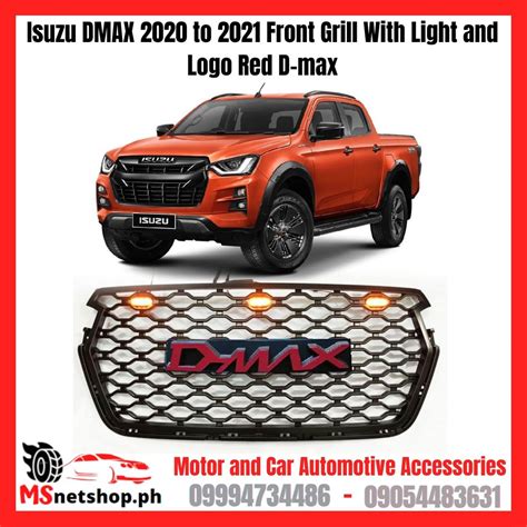 Isuzu Dmax 2020 To 2023 Front Grill With Light And Logo Red D Max