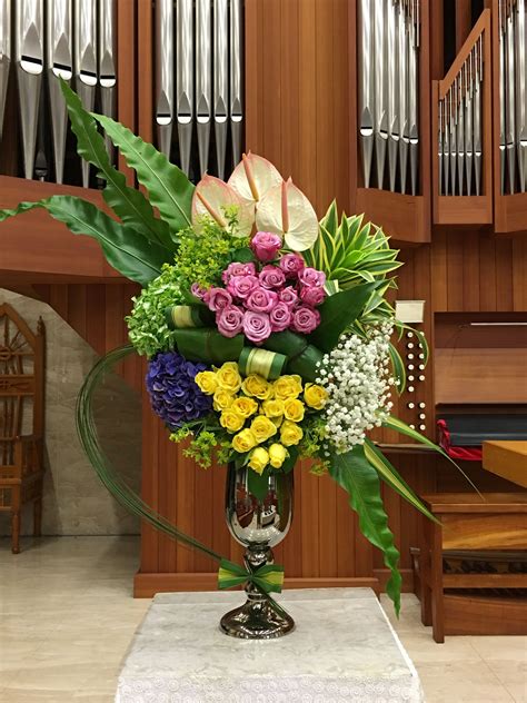 20180930 主日插花 02 Flower Arrangements For The Church 教会のフラワーアレンジメント