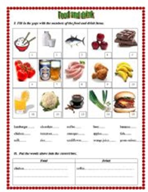 Here are four sets of picture cards for food and drink. Food and drink - worksheet - ESL worksheet by quangminh_df