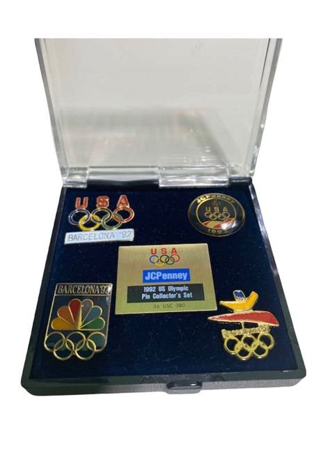 1992 Olympic Pin Set Vintage Olympics Brooch Us Win Gem