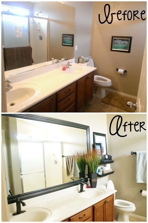Layout, ideas, design for a minimalist black and white bathroom makeover on a budget. Small Bathroom Design Ideas & Remodel - A Mom's Take
