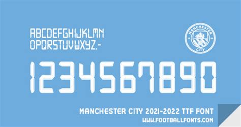 Manchester City 20212022 Font Ttf And Otf Football Fonts