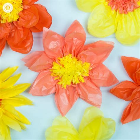 Giant Tissue Paper Flowers Easy Paper Craft Diy