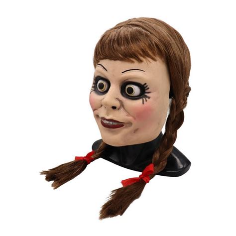 Annabelle Latex Cosplay Mask Movie Annabel Doll Scary Adult Full Head