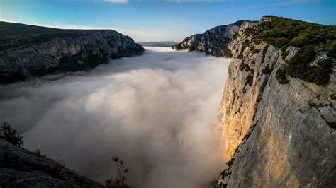 Morning Mist In Gorges Du Verdon Alpes De Haute Provence France Windows 10 Spotlight Images