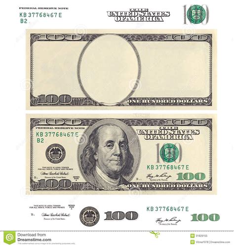 Printable 100 Dollar Bill Template Printable Templates
