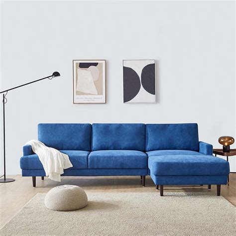 Veryke Modern Convertible Sectional Sofa Couch With Ottoman L Shaped